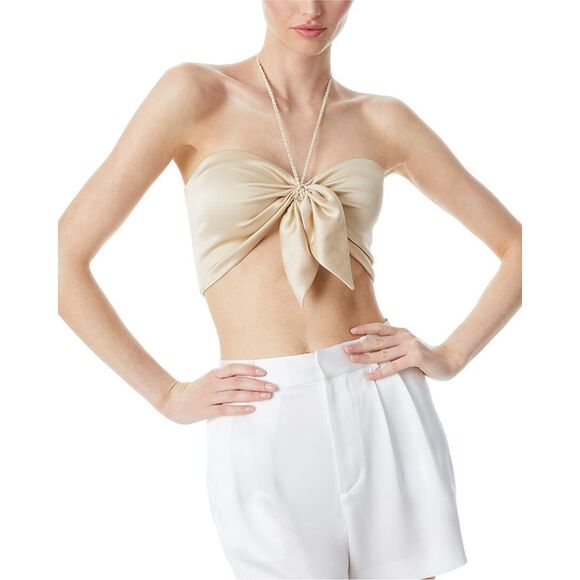 alice + olivia Tops - Alice + Olivia Womens Livia Halter Top